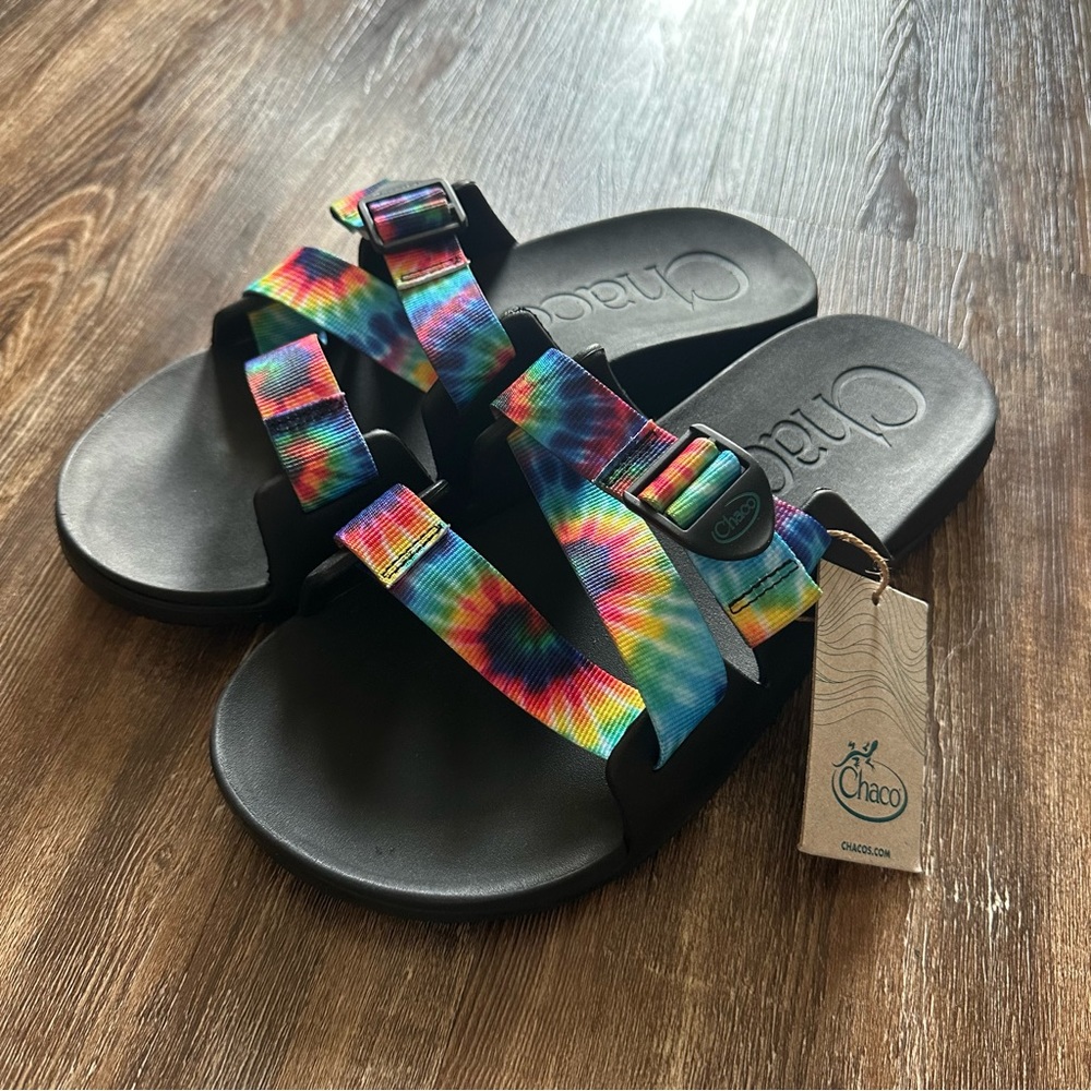 NWT! Men’s Chaco Chillos Slide Dark Tie Dye Size 12